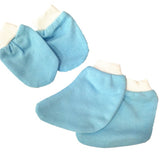 Casila Baby Mittens and Booties 4 Set 100% Natural Cotton Premium Quality