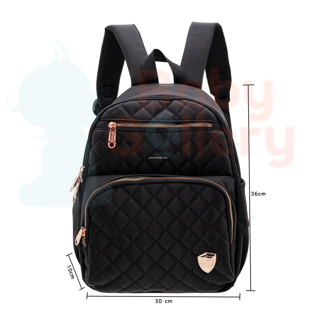 Princeton Milano Junior Series Baby Diaper Bag - Waterproof Navy Blue / Black / Maroon