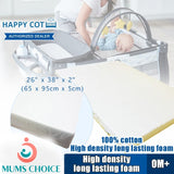 Happy Cot 2"High Density Playpen Foam Mattress - High Density / Anti-Dust Mite(65cmx 95cm x 5cm)