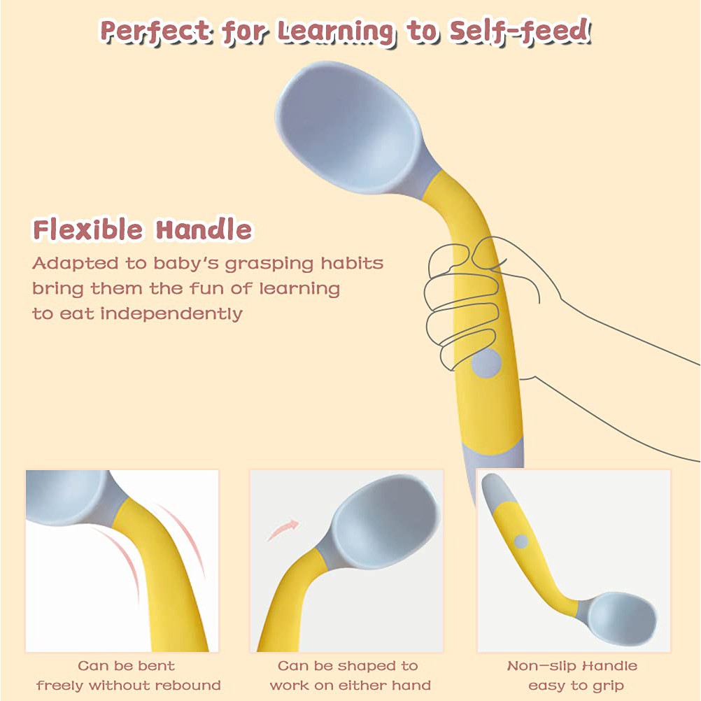 MISUTA Bendable / Curve-able Baby Spoon and Fork Set