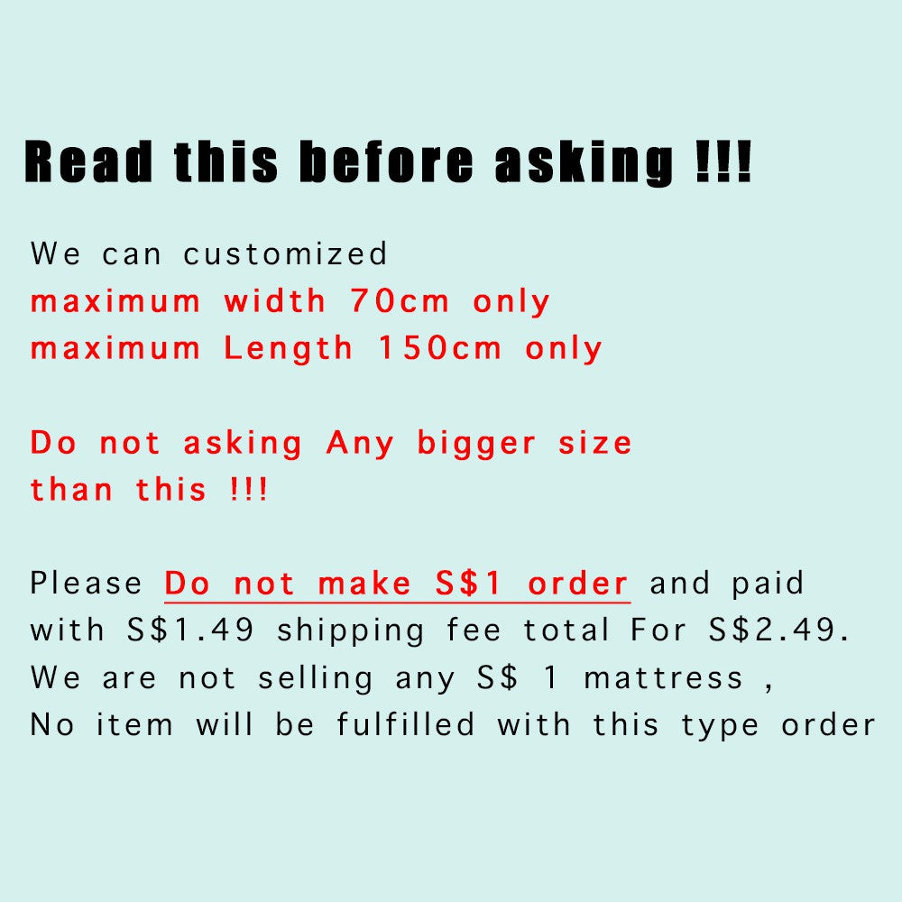 MumsChoice customise size baby mattress ( Anti Dust Mite High Density Foam Mattress With Holes)
