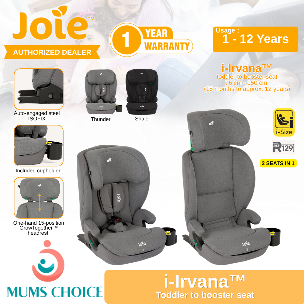 Joie I-Irvana Isofix Car Seat Booster (15m - 12y) i-Size R129 Certified