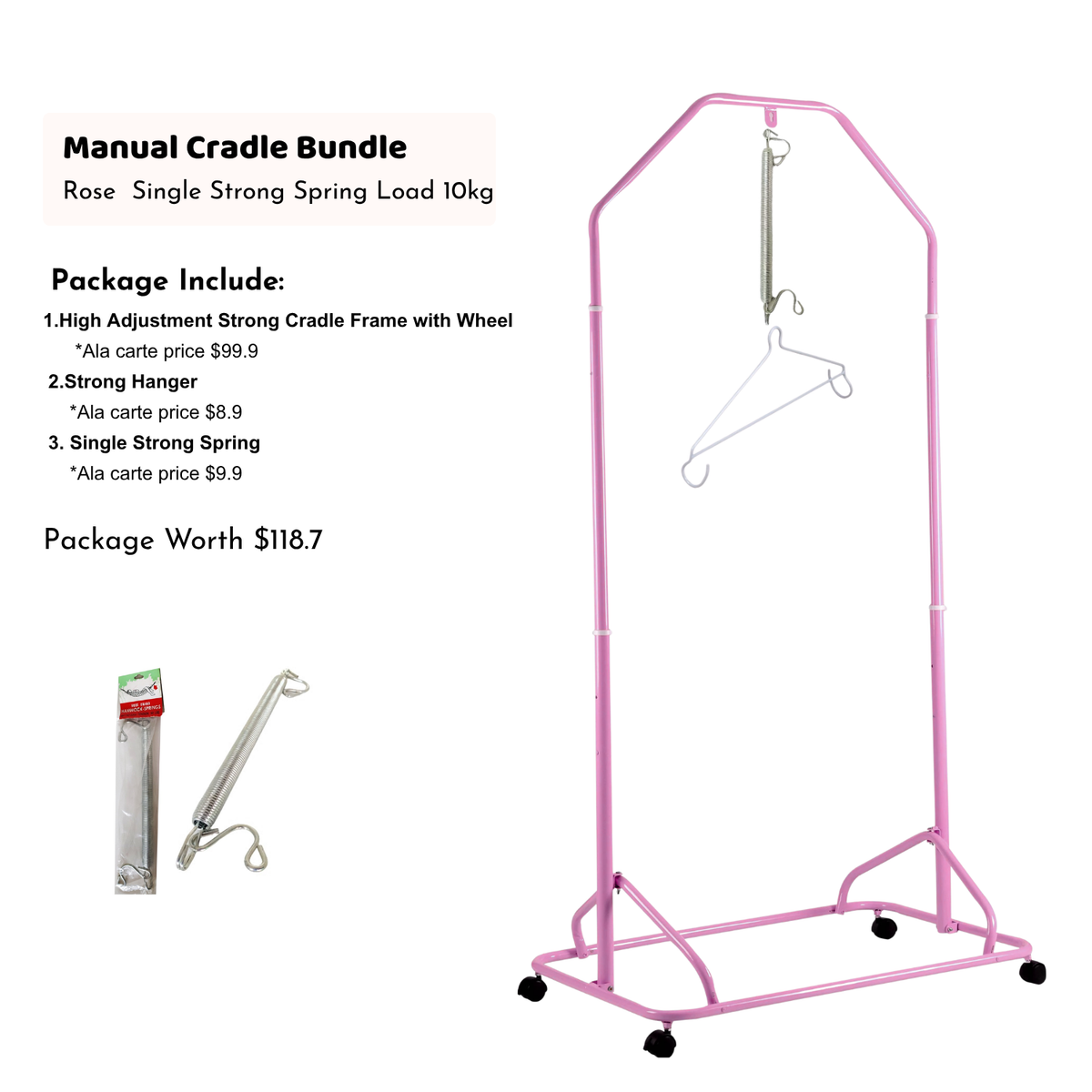 Nemobaby XL Foldable Spring Baby Cradle Set