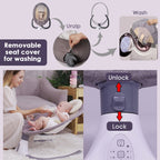 Mums Choice Smart Electric Baby Auto Swing Leaf Bouncer With Music, Toys & Mosquito Net