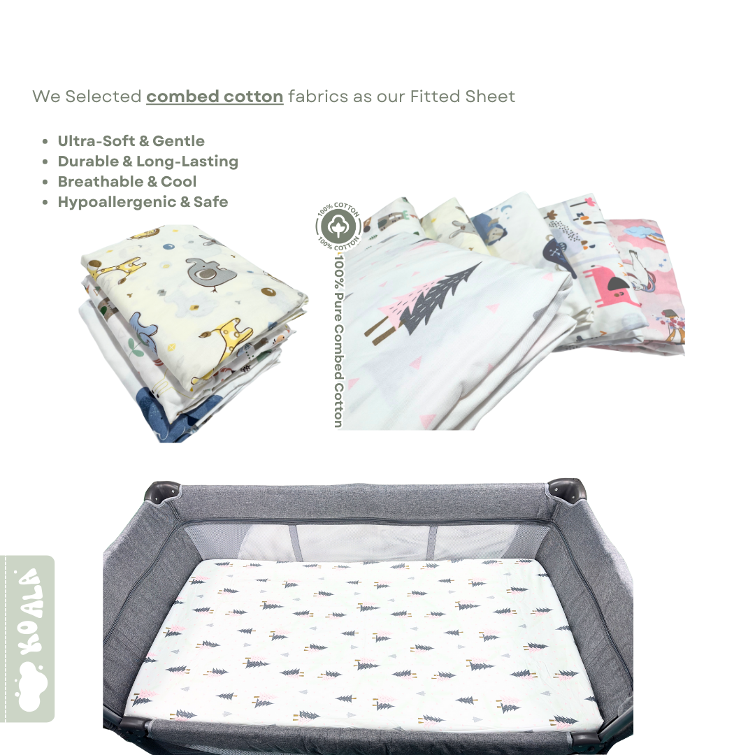 Koala Living 100% Pure Combed Cotton Mattress Fitted Sheet