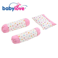 Babylove 3 In 1 Pillow and Bolster Set-Newborn Bedding Gift Set
