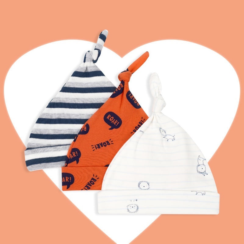 NemoBaby 3pcs Cute and Comfortable Baby Hat suitable for Newborn