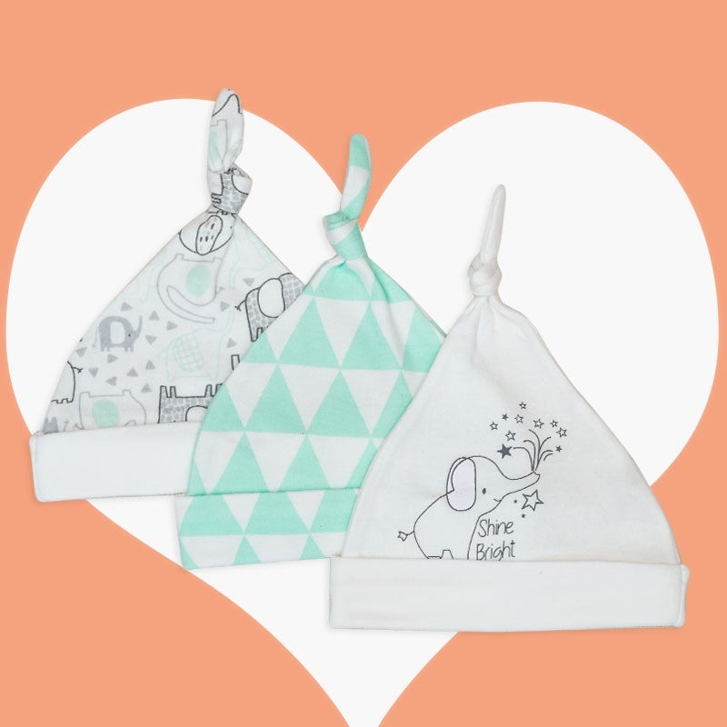 NemoBaby 3pcs Cute and Comfortable Baby Hat suitable for Newborn