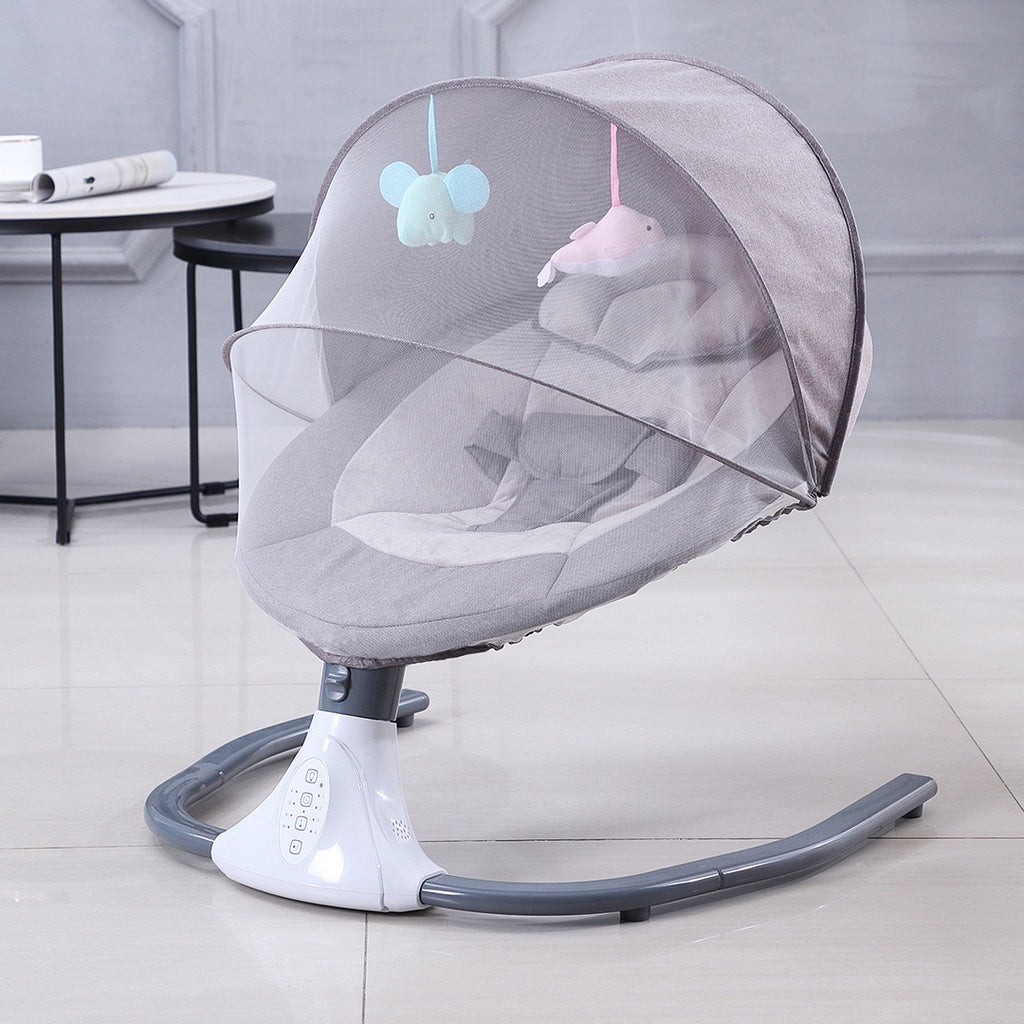 Mums Choice Smart Electric Baby Auto Swing Leaf Bouncer With Music, Toys & Mosquito Net