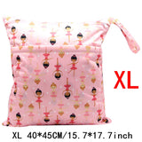 【Size XL 40*45 】Baby Waterproof Diaper Double Zip Wet Bag Wetbag