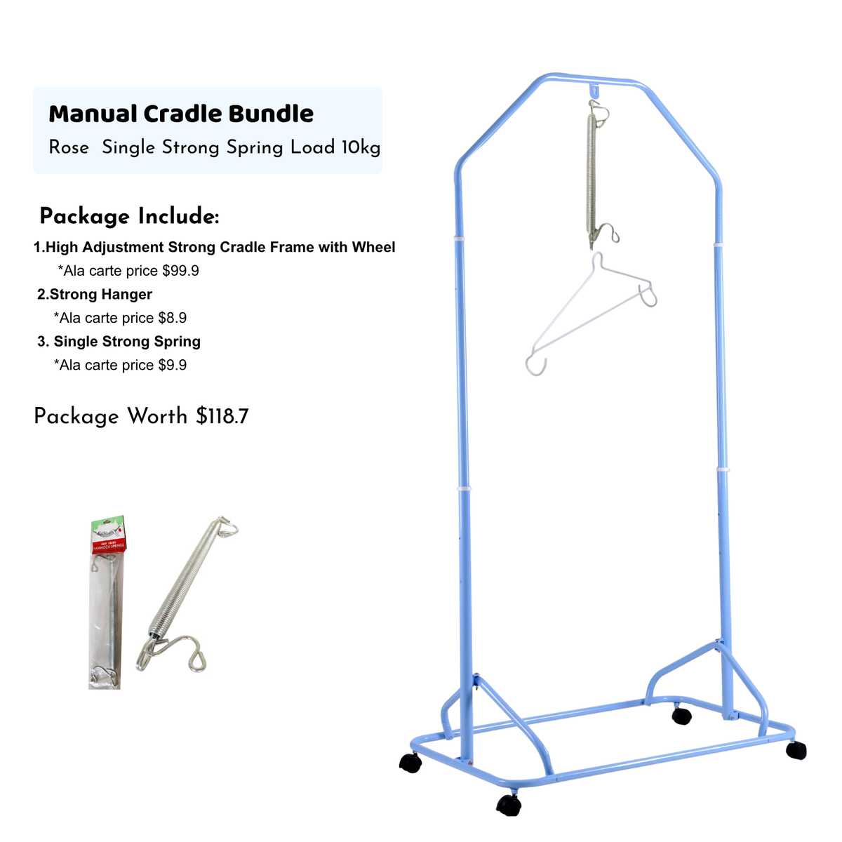 Nemobaby XL Foldable Spring Baby Cradle Set