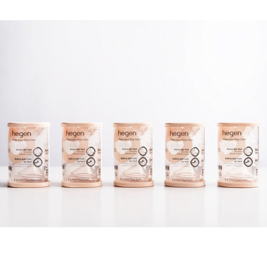 Hegen Teat Extra Slow Flow, 2-Pack (0 to 1 month)