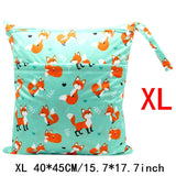 【Size XL 40*45 】Baby Waterproof Diaper Double Zip Wet Bag Wetbag