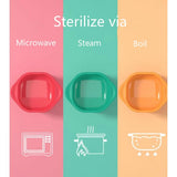 MISUTA Baby Kids Silicone Suction Bowl Non-slip Tableware Safe Soft Feeding Oraganizer Heat-resistant