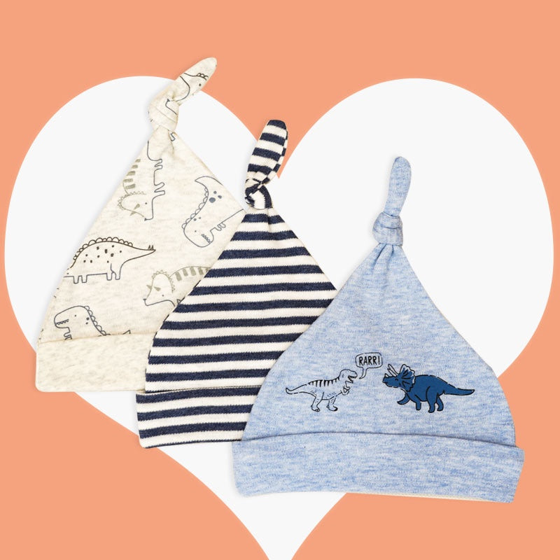 NemoBaby 3pcs Cute and Comfortable Baby Hat suitable for Newborn