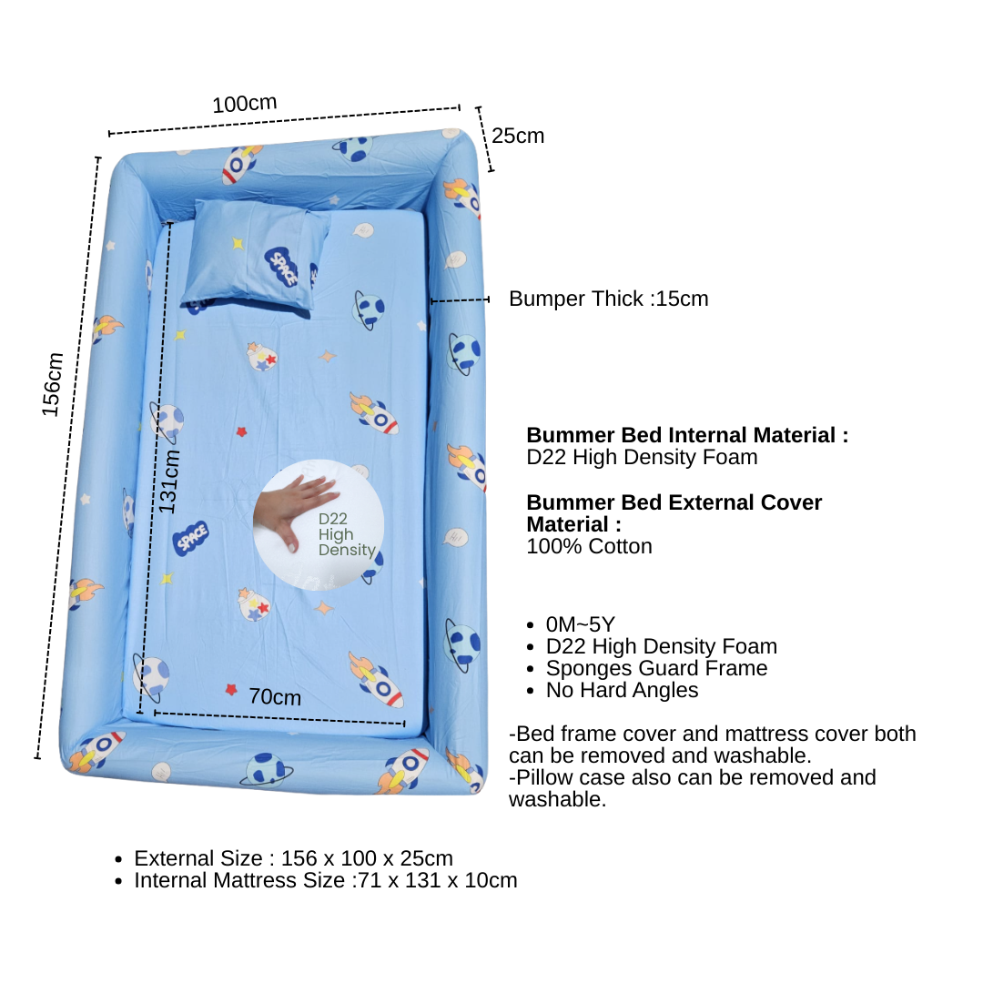 Nemobaby Toddler Bumper Bed Children Sofa Bed Sponge Full Protection
