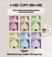 Heorshe Ultra Transform Cap Milk Bottle Cap + Collar + Storage Cap (3in1)