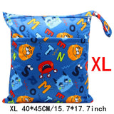 【Size XL 40*45 】Baby Waterproof Diaper Double Zip Wet Bag Wetbag