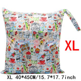 【Size XL 40*45 】Baby Waterproof Diaper Double Zip Wet Bag Wetbag