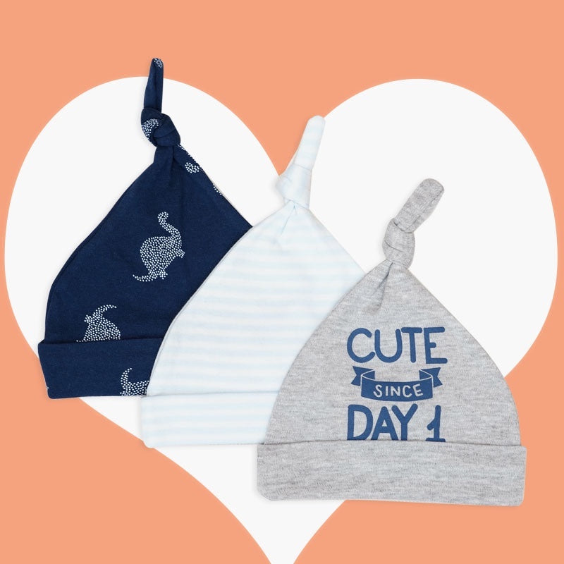 NemoBaby 3pcs Cute and Comfortable Baby Hat suitable for Newborn