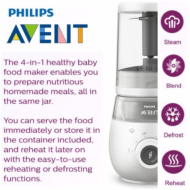 Philips Avent 4 in 1 health baby food maker food blender  (2 Years warranty )