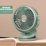 【Ready Stock 】Nemobaby 10000mAh Built-in battery USB Clip Stroller Fan /Desk top Fan with 4 Speed