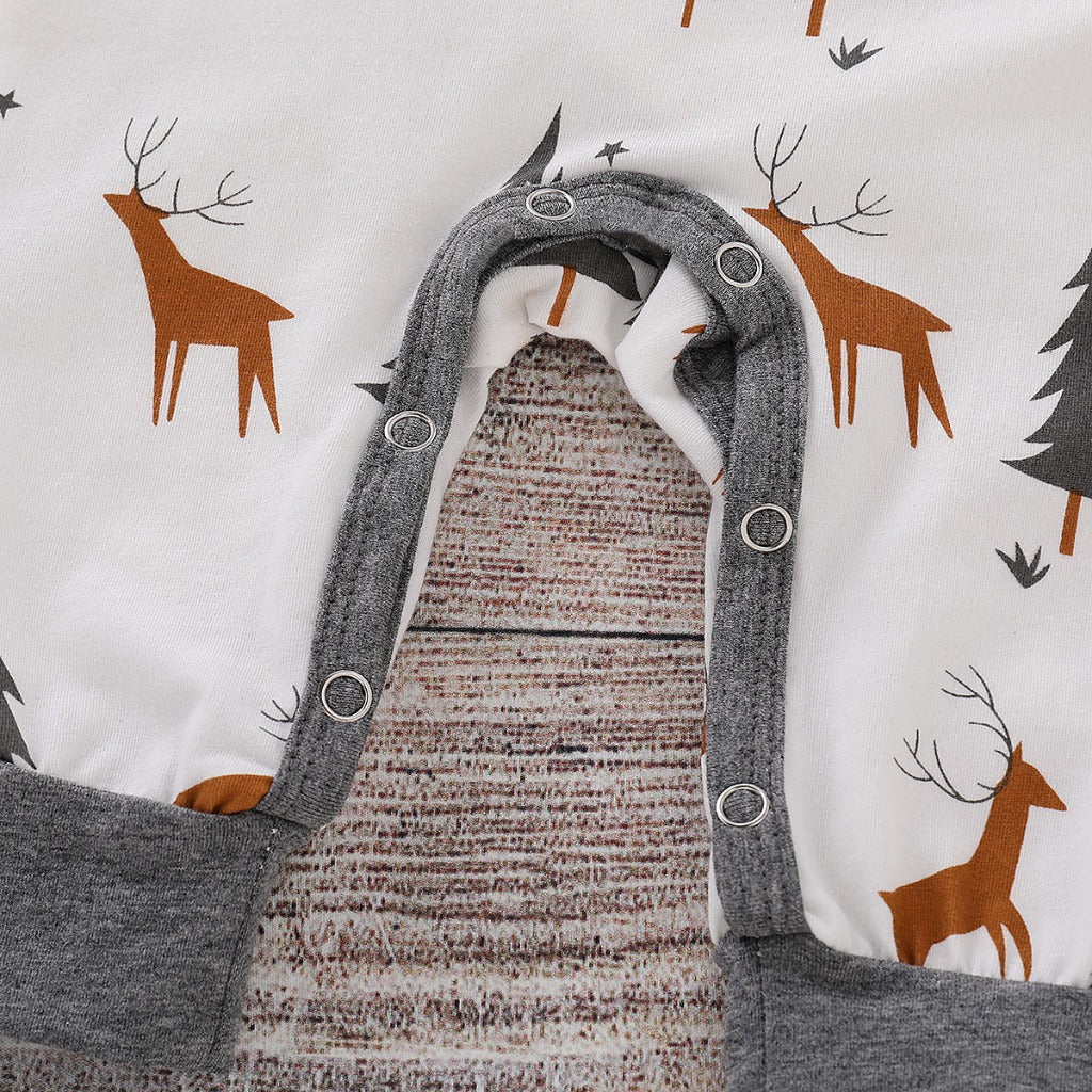 Nemobaby Baby Long Sleeve Deer Romper Set With Hat