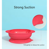 MISUTA Baby Kids Silicone Suction Bowl Non-slip Tableware Safe Soft Feeding Oraganizer Heat-resistant