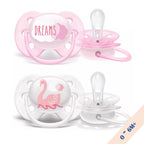 Philips Avent Ultra Soft Soother 6-18 M ( Twin Pack ) - Mix deco