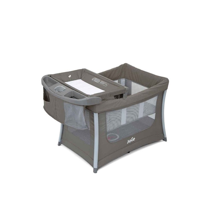 Joie Illusion Travel Cot  Baby Playpen-Nickel