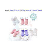 Casila Baby Socks / Booties / 100% Organic Cotton/ 0-6M