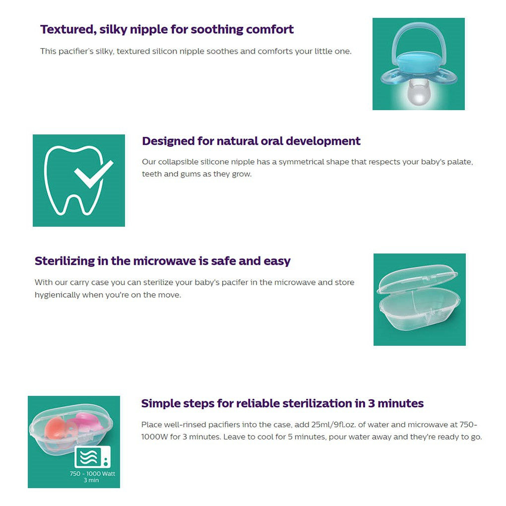 Philips Avent Ultra Soft Soother 6-18 M ( Twin Pack ) - Mix deco