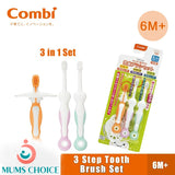 Combi Teteo Baby Tooth Brush Set - Set 1/ Set 2/ Set 3 6M+