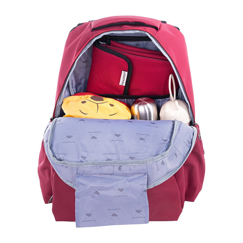 Princeton Bag Urban Reborn Series Mummy Bag Backbag MAROON / BLACK / Mocha Brown