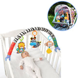 SKK BABY Musical Stroller Car seat Crib Activity Arch Toy with Teether Rattle Gift for 0-36 Months