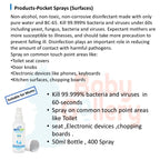 BioCair BC-65 BioActive HFMD /  Disinfectant Anti-Bacterial Pocket Spray 50ml (2 Bottle ) BABY FAST