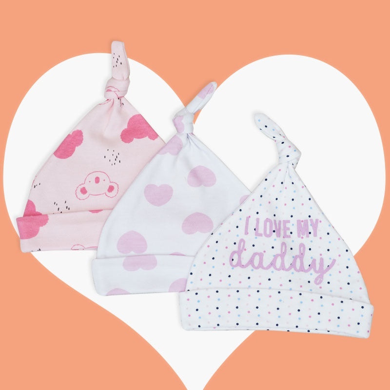 NemoBaby 3pcs Cute and Comfortable Baby Hat suitable for Newborn