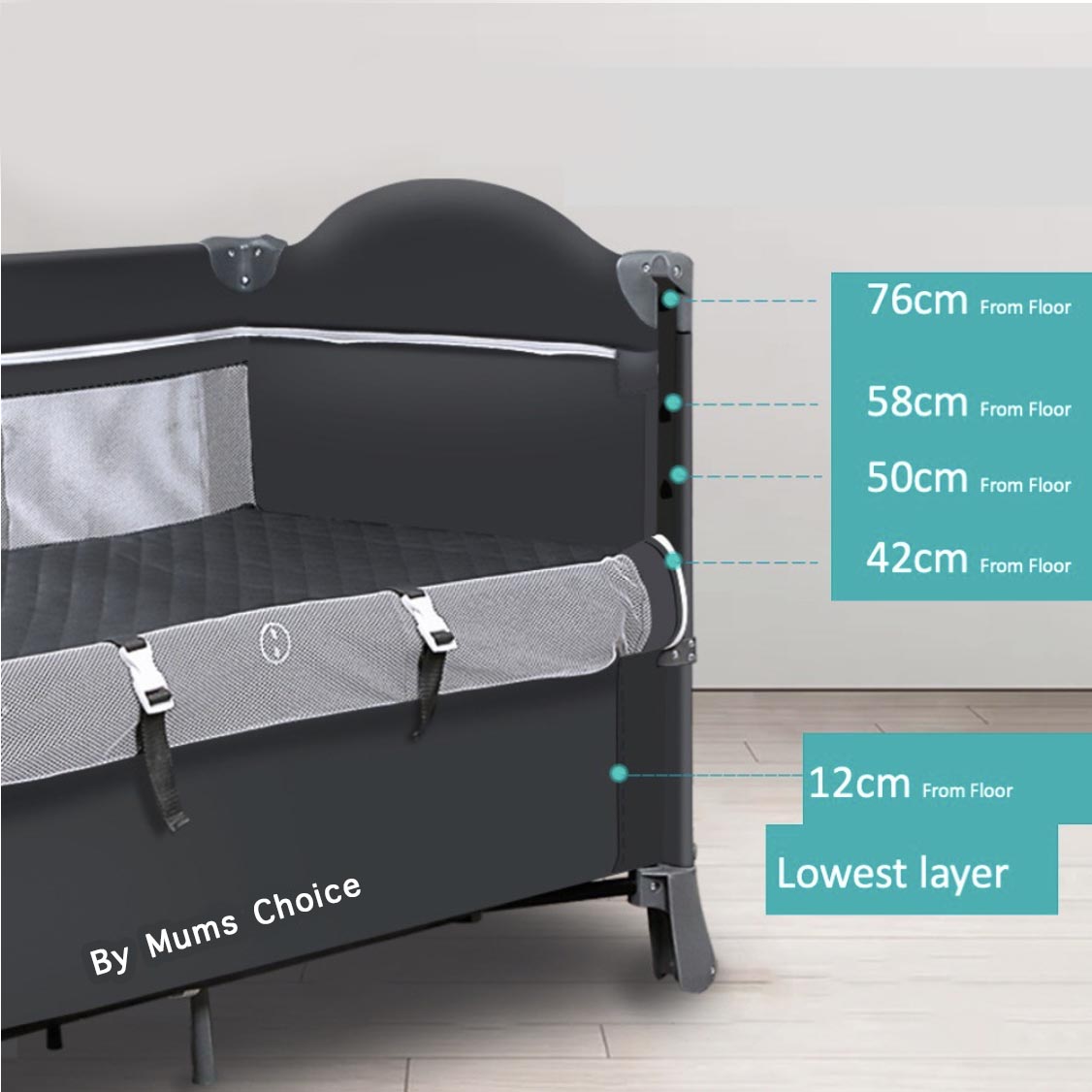 Brotish 4 in 1 Adjustable Heigh Co-Sleep Playpen