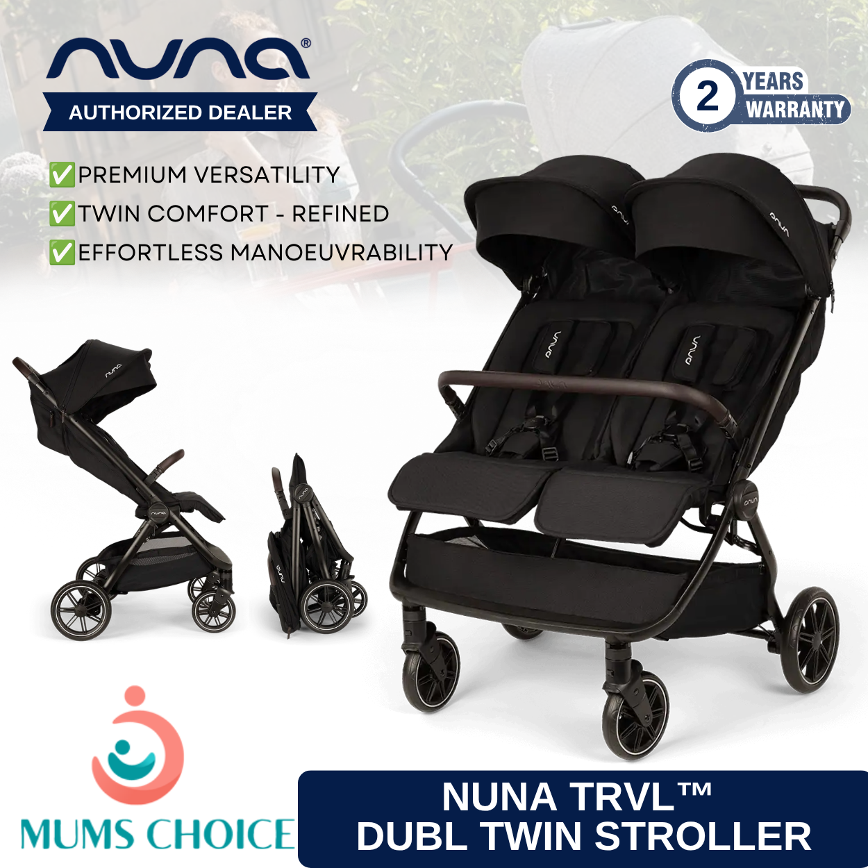Nuna trvl™ DUBL Twin Stroller