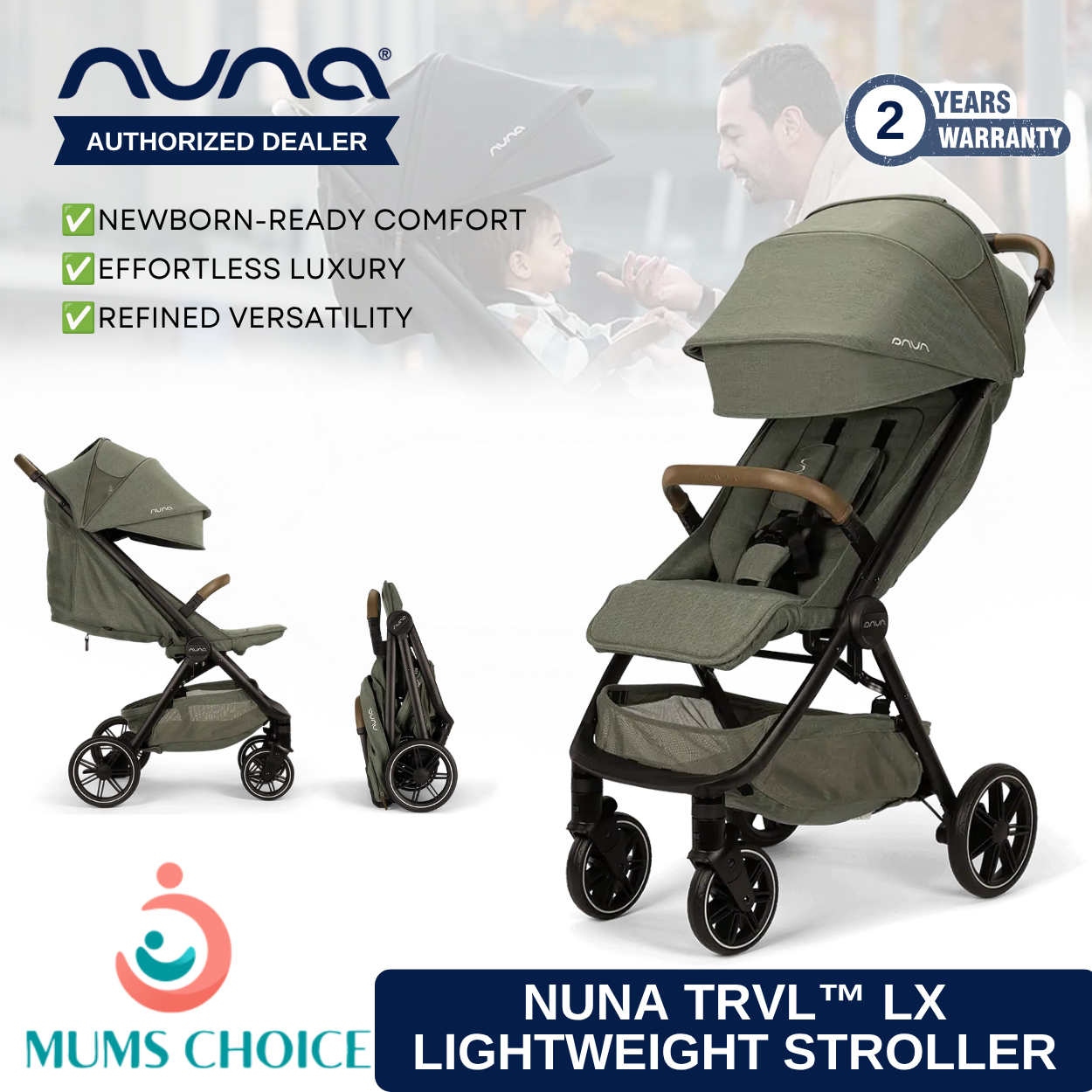Nuna trvl™ lx Lightweight Stroller