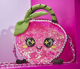 Sequin Crossbody Bag With Chain flower / Watermelon
