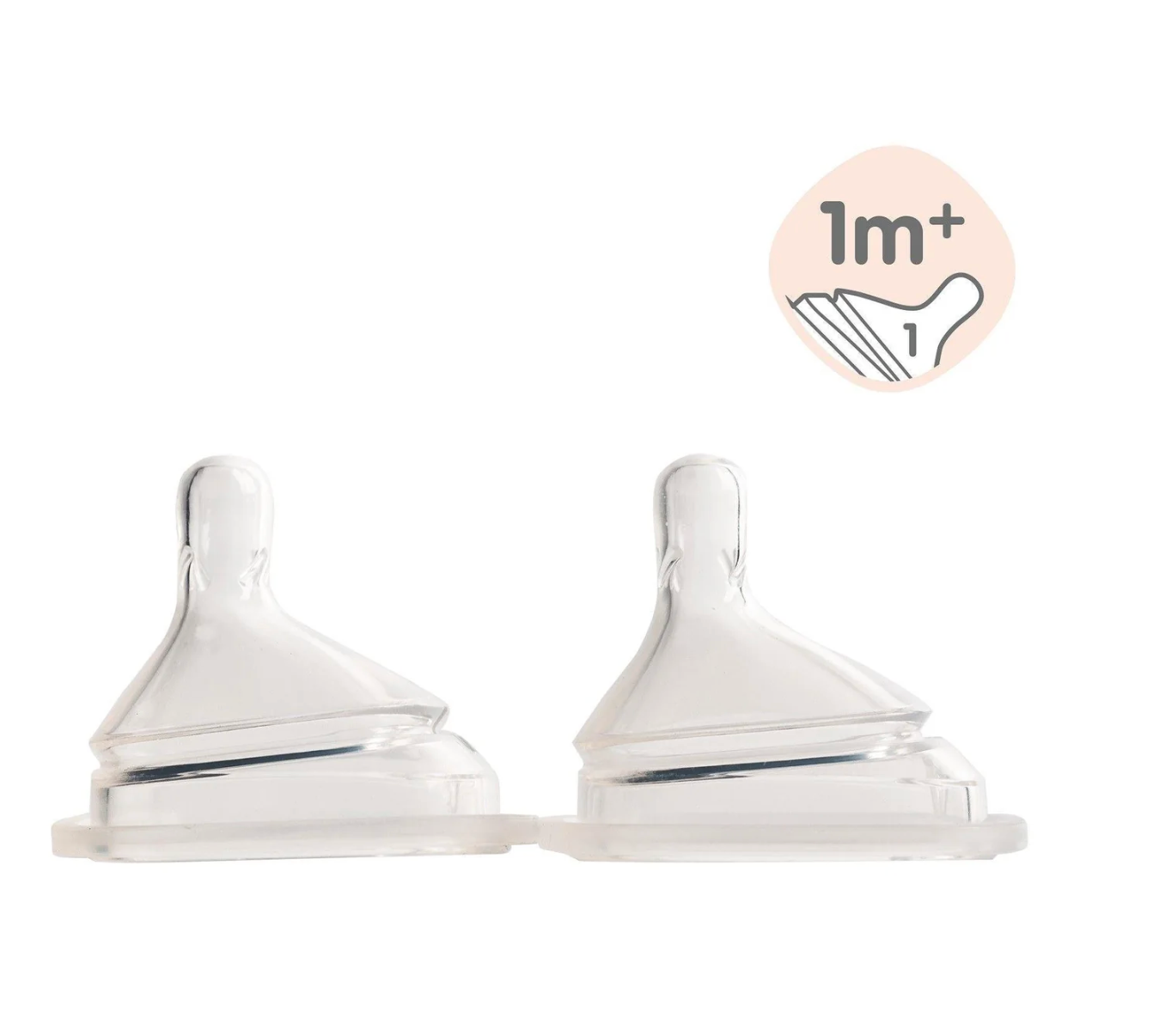 Hegen Teat Slow Flow, 2-Pack (1 to 3 months)