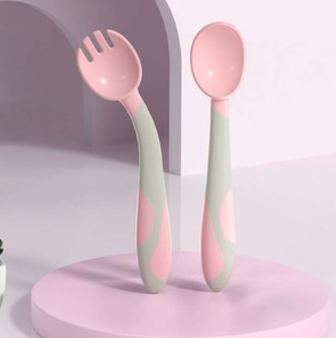 MISUTA Bendable / Curve-able Baby Spoon and Fork Set