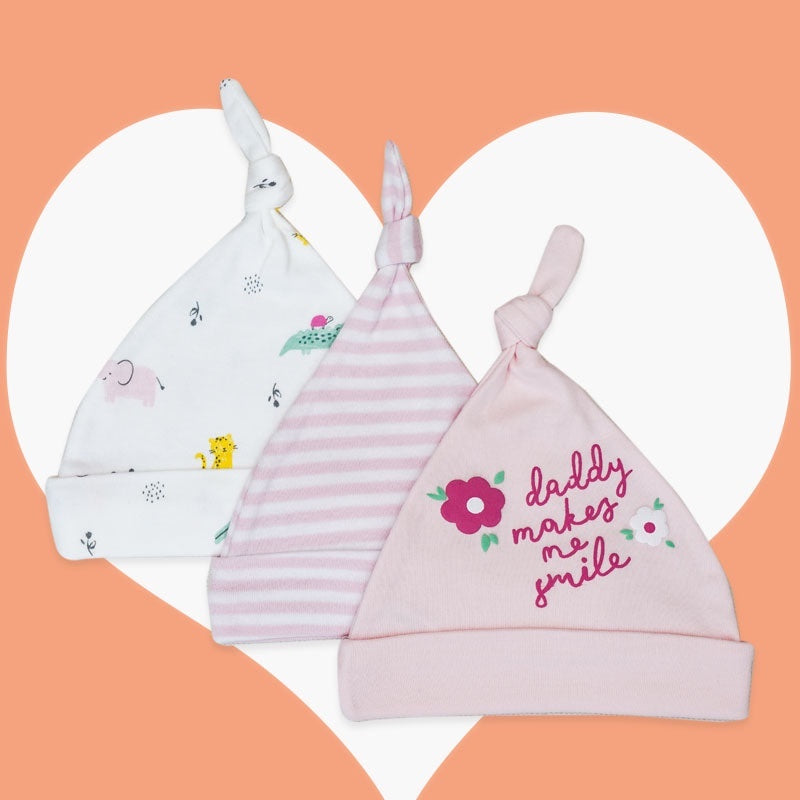 NemoBaby 3pcs Cute and Comfortable Baby Hat suitable for Newborn