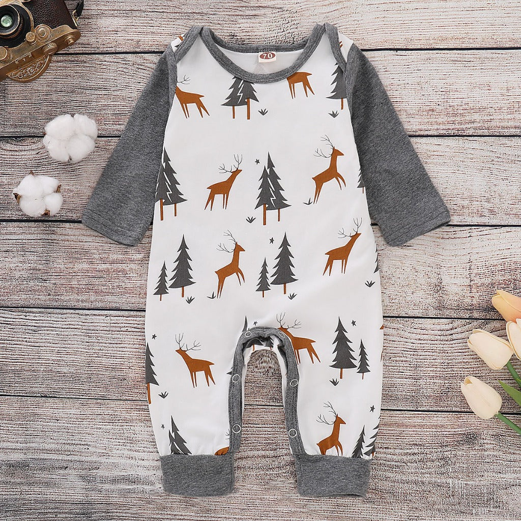 Nemobaby Baby Long Sleeve Deer Romper Set With Hat