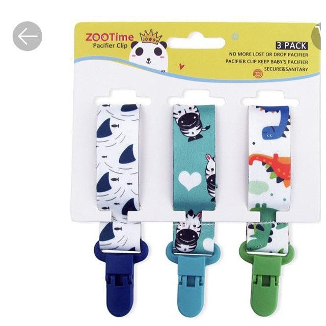 Zootime 3PCS Baby Universal Pacifier Chain /Teeher Clip Adjustable [Baby Gallery]