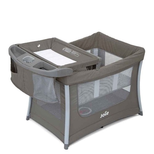Joie Illusion Travel Cot  Baby Playpen-Nickel