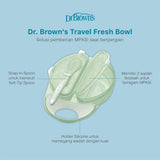 Dr. Brown’s Travel Fresh  Bowl and Spoon-Light Green