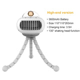 Cartoon UFO Portable Bladeless Safety Baby Stroller Fan USB Rechargeable Silent Outdoor Mini Handheld Small Folding Fan