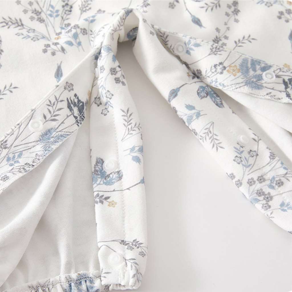 Nemobaby Flora Print Long Sleeve Baby Romper